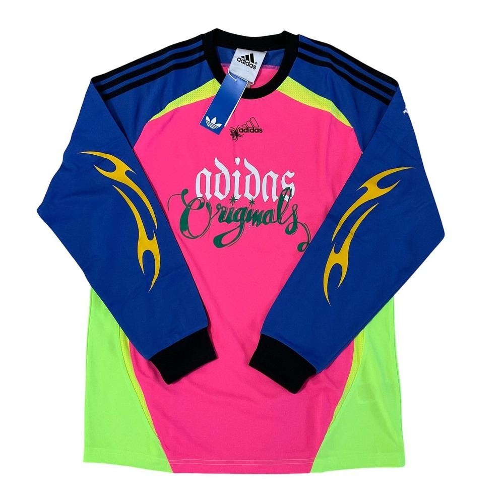 Adidas Graphic LO LS T Mens med  Pink New Jersey Style T-Shirt JW0203